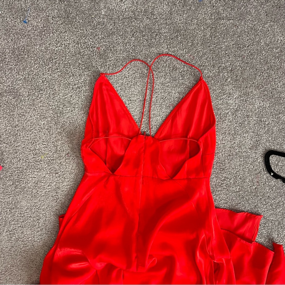 PrettyLIttleThing Extreme Split Strappy Back Maxi Dress Size 6 - Picture 10 of 13